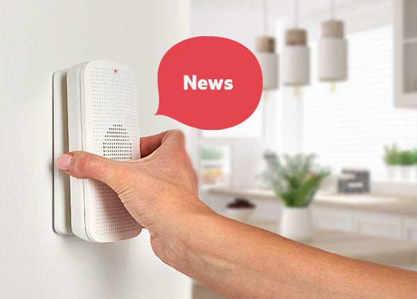 The unique Sector Alarm portable two-way voice unit The unique Sector Alarm portable two-way voice unit